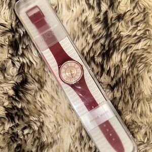 *Vintage* 1994 Swatch Maroon Timepiece